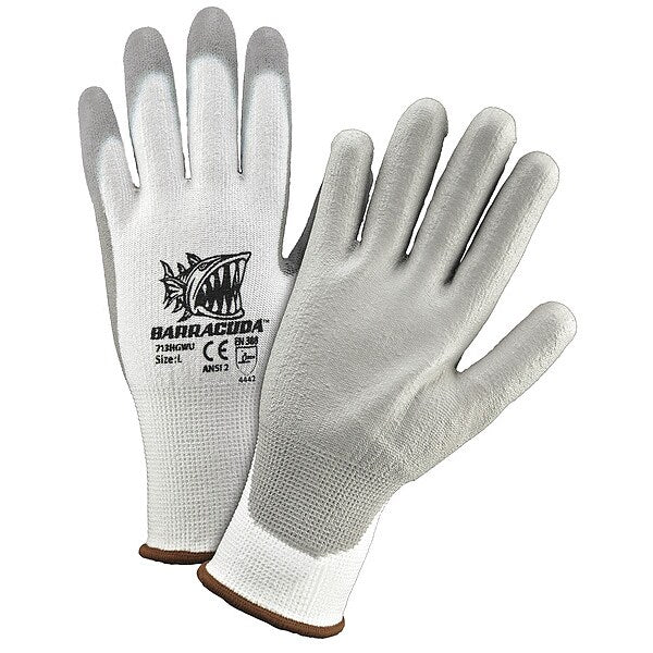 Cut Resistant Coated Gloves, A2 Cut Level, Polyurethane, L, 12PK