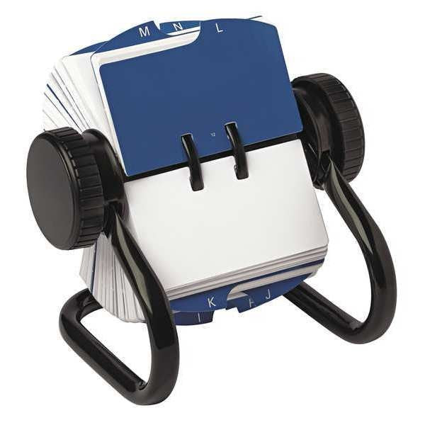 Open Rotary Card File, 250 Card, Black