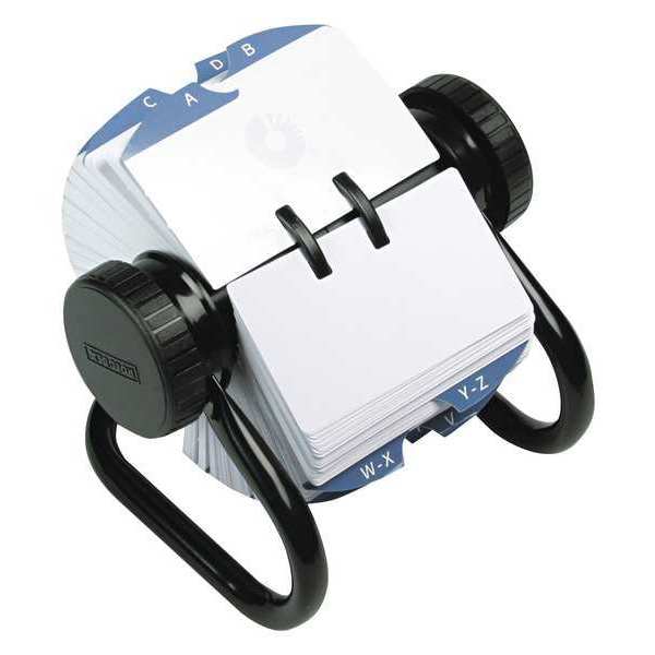 Open Rotary Card File, 500 Card, Black