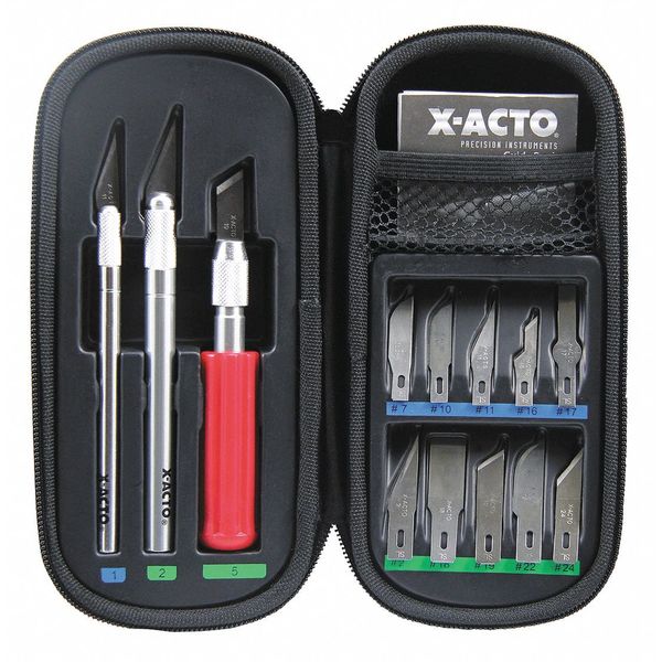 Knife Set, 3 Knives, 10 Blades/Case