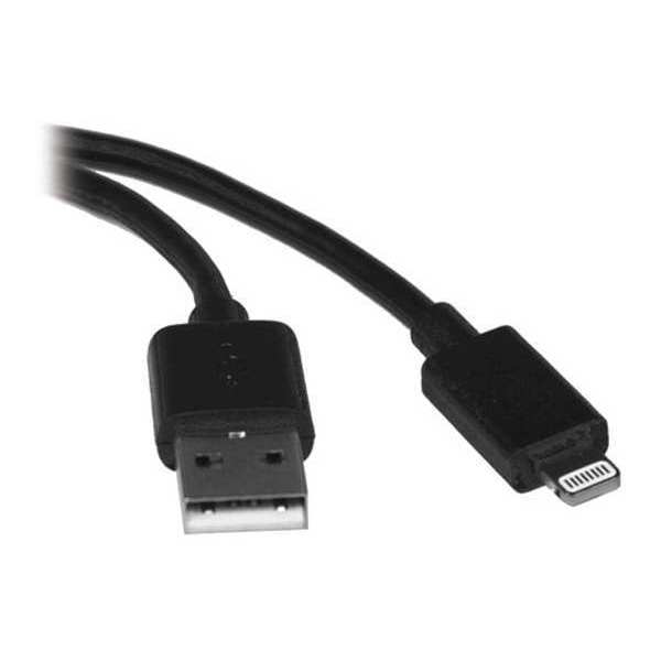 Charging Cable, Apple Lightning, Black, 6ft