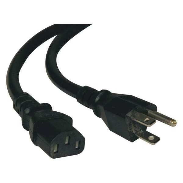 Power Cord, 5-15P to C13, 10A, 18AWG, 3ft