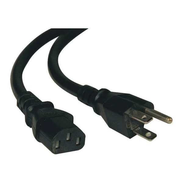 Power Cord, 5-15P to C13, 10A, 18AWG, 4ft