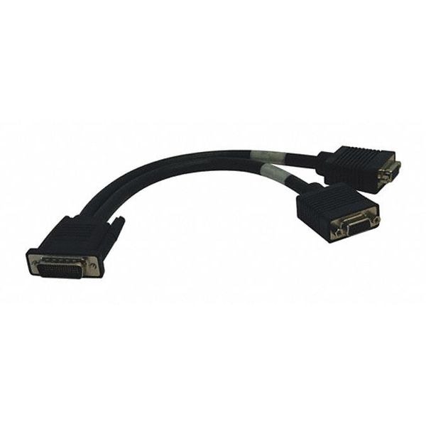 Dual VGA Cable, DMS-59, Y Split, M, 2xF, 1ft
