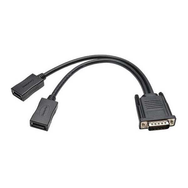 Dual DisplayPort Cable, DMS-59, M, 2xF, 1ft
