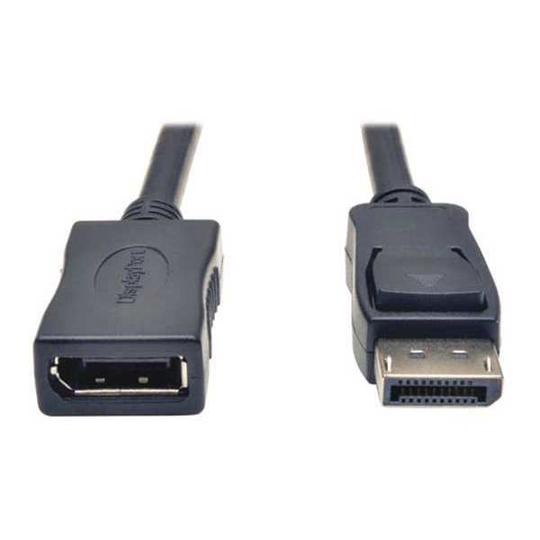 DisplayPort Cable, Latches, M/F, 6ft