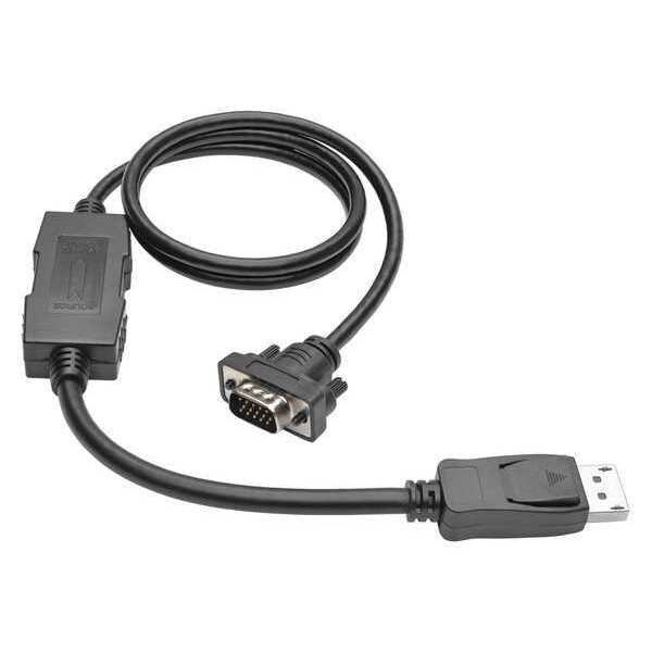 DPort Cable, 1.2, VGA, Adapter, M/M, 3ft