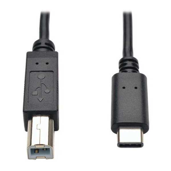 USB 2.0 Cable, Hi-Speed, Type B-C, M/M, 6ft