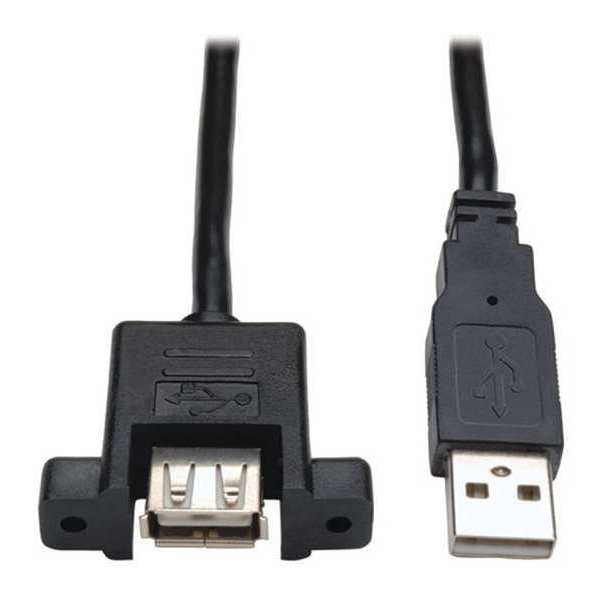 USB 2.0 Cable, Hi-Speed, A, panel B, M/F, 6