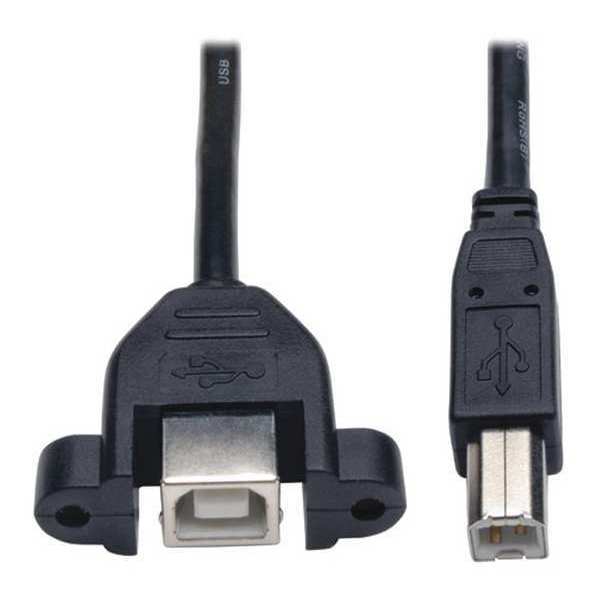 USB 2.0 Cable, Hi-Speed, B, panel B, M/F, 1ft