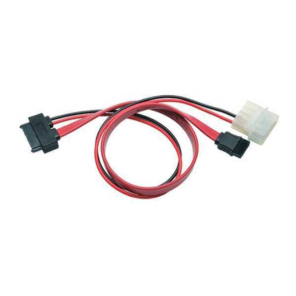 Slimline SATA to SATA Cable, LP4, 12