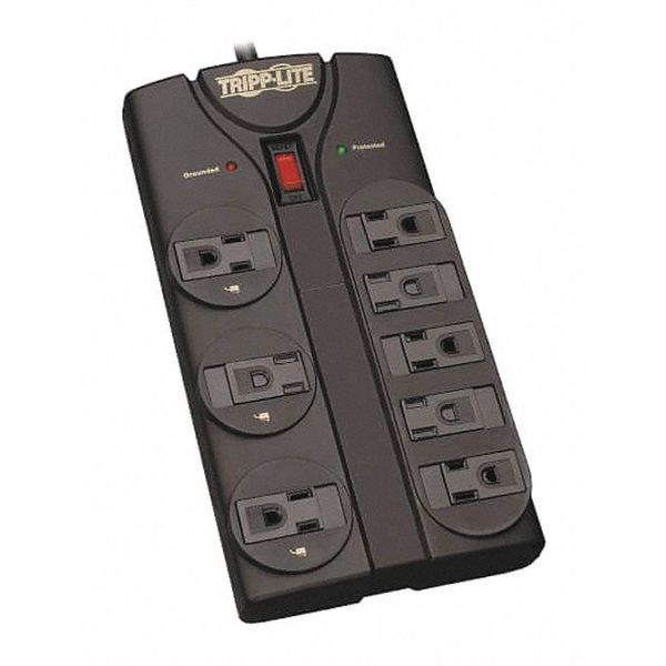 Surge, 8 Outlet, 8ft cord, 1440J, Black