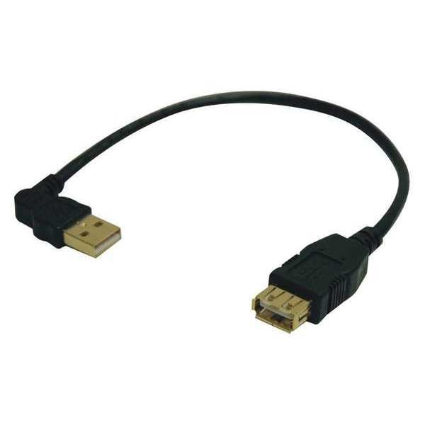 USB Cable, USB-A, Left Ang, USB-A F, 10