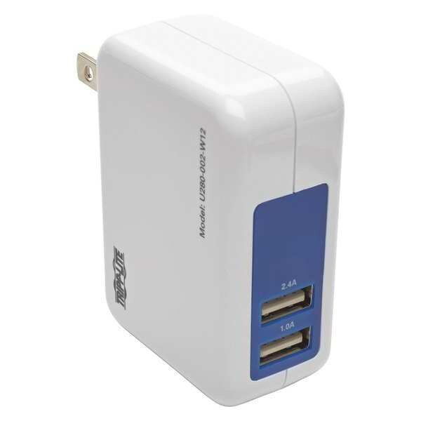 USB Charger, Wall Plug, 5V, 3.4A/17W, 2 port