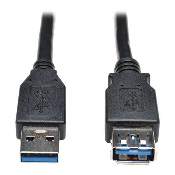 USB 3.0 Cable, SuperSpeed, AA M/F, 6ft