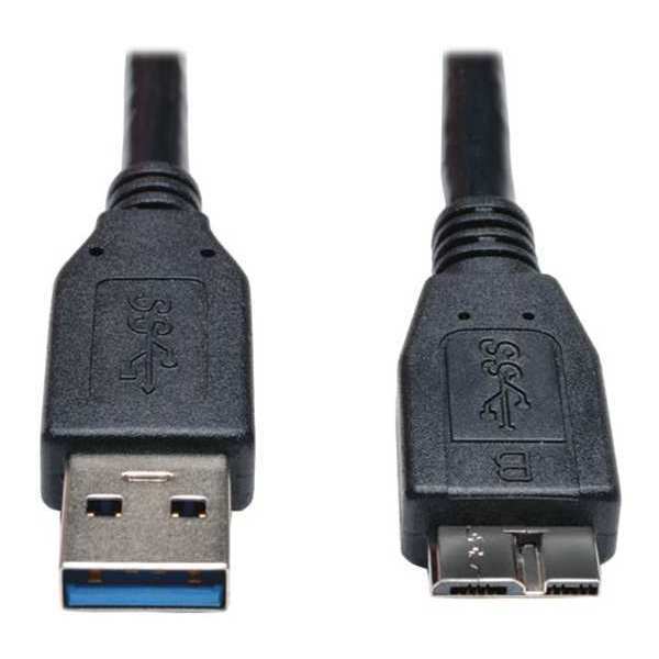 USB 3.0 Cable, SuperSpeed, A, Micro-B, 3ft