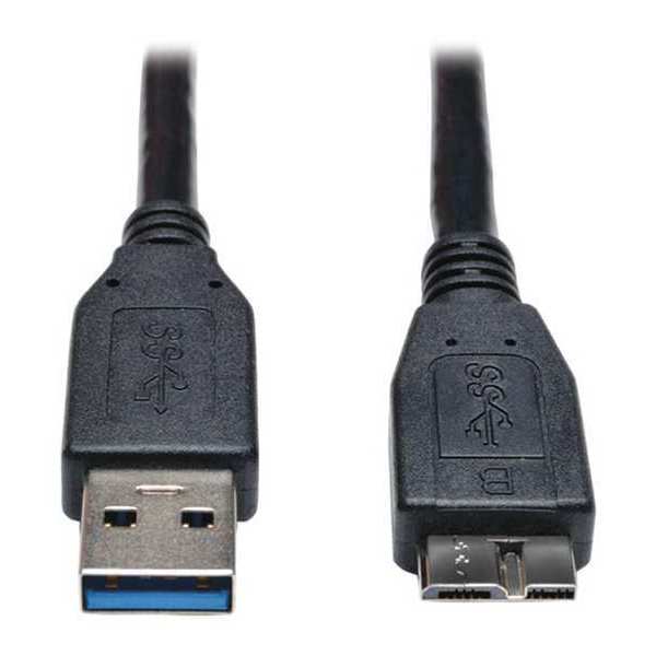 USB 3.0 Cable, SuperSpeed, A, Micro-B, 6ft