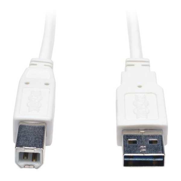 USB Reversible 2.0 Cable, A to B, M/M, 6ft