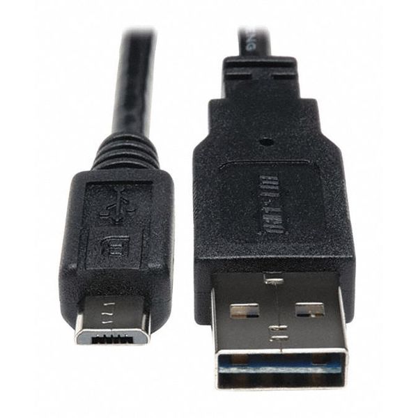 USB Reversible 2.0 Cable, 5Pin, MicroB, 6