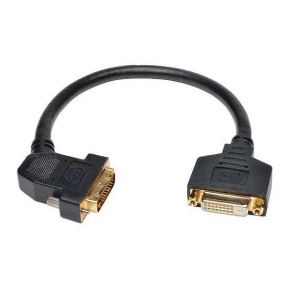 DVI Dual Cable, Left Plug, DVI-D M/M, 1ft