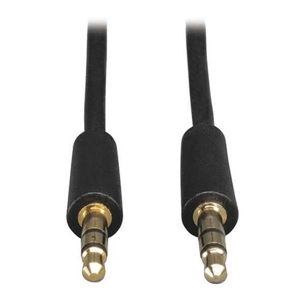 Audio Cable, Mini Stereo, 3.5mm, M/M, 15ft
