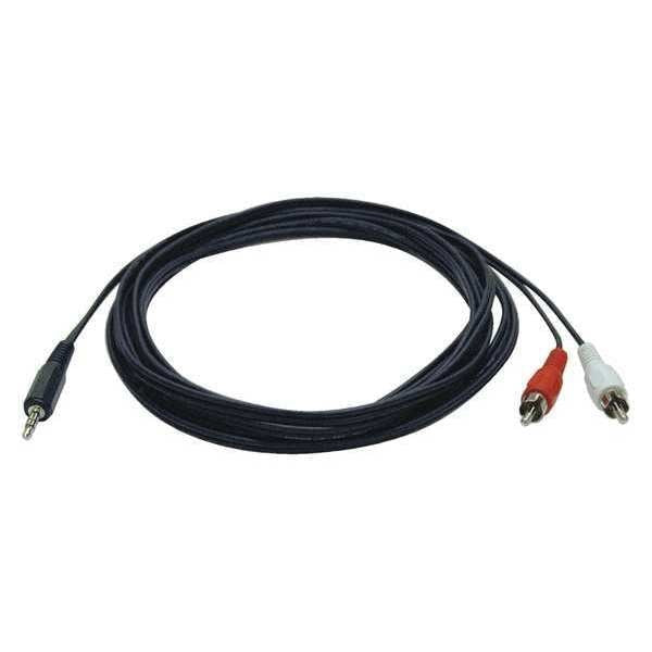 Audio Cable, 3.5mm, Y Split, 2xRCA, 6ft