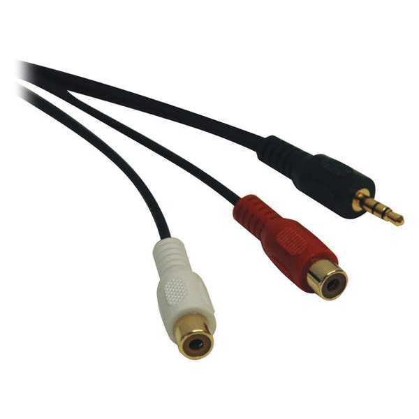 Audio Cable, 3.5mm, Y Split, 2 RCA, M/F, 6