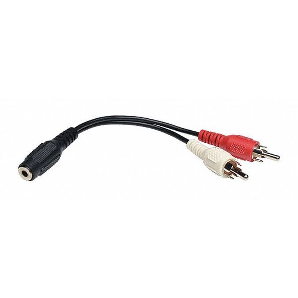 Audio Cable, 3.5mm, Y Split, 2 RCA, 6