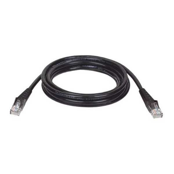 Cat5e Cable, Snagless, Molded, Black, 25ft