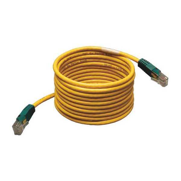 Cat5e Cable, Cross-over, RJ45, Yellow, 10ft