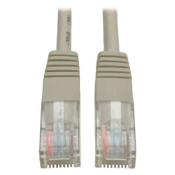 Cat5e Cable, Molded, RJ45 M/M, Gray, 5ft