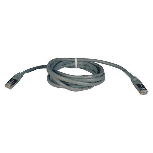 Cat5e Cable, Molded, Shielded, M/M, Gray, 7ft