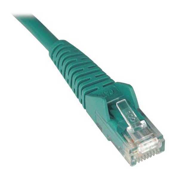 Cat6 Cable, Snagless, Molded, M/M, Green, 2ft