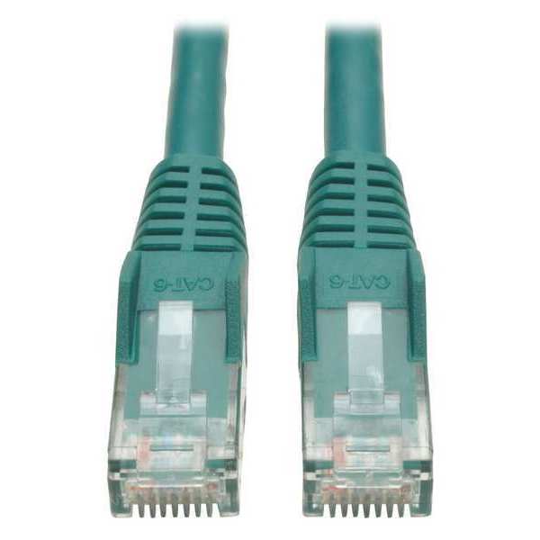 Cat6 Cable, Snagless, Molded, Green, 20ft
