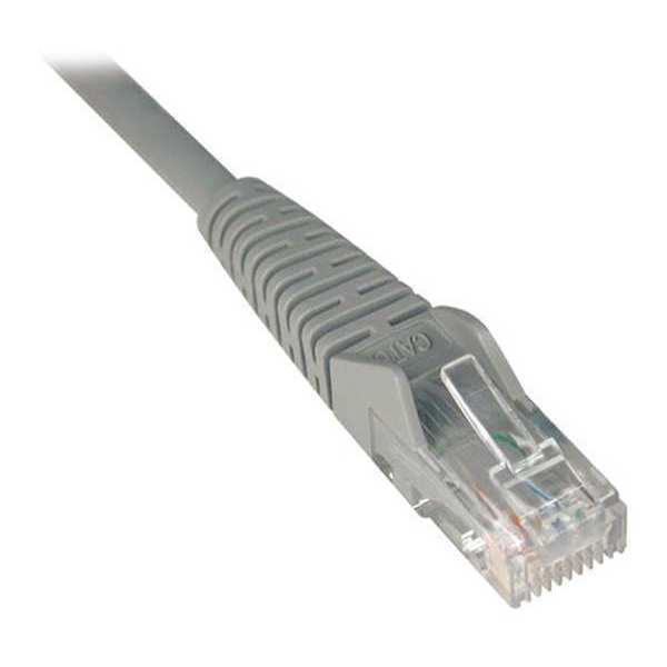 Cat6 Cable, Snagless, Molded, M/M, Gray, 20ft