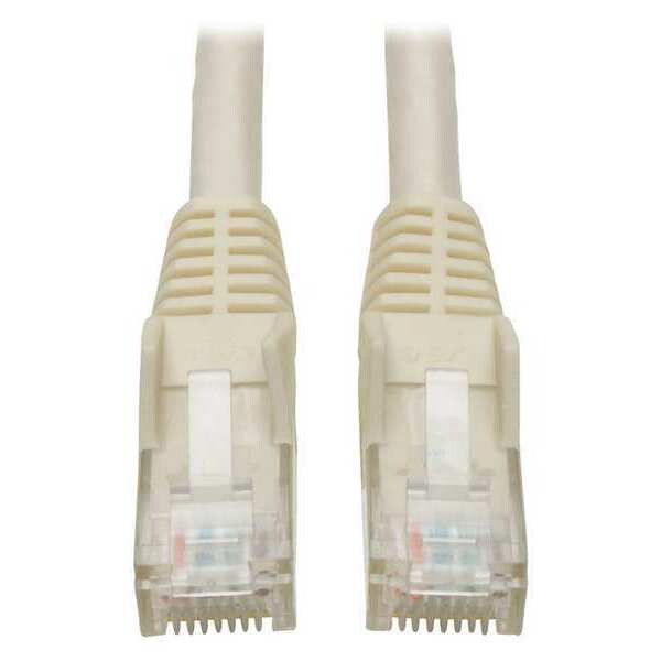 Cat6 Cable, Snagless, Molded, White, 20ft