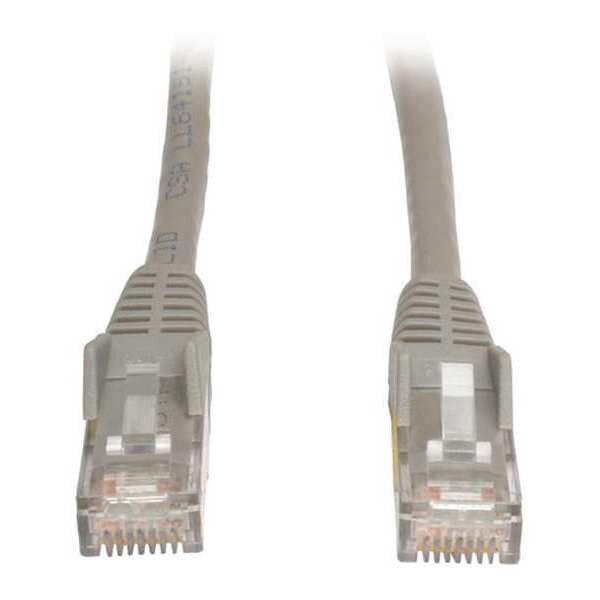 Cat6 Cable, Plenum, Snagless, Gray, 100ft