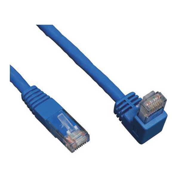 Cat6 Cable, Right Angle, RJ45, Blue, 10ft