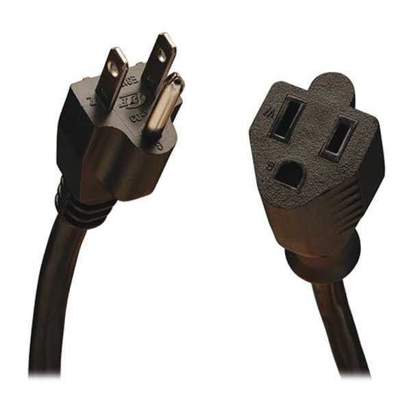 Power Cord, 5-15P to 5-15R, 10A, 18AWG, 10ft