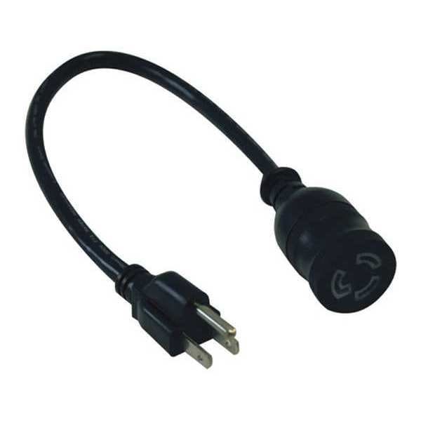 Power Cord, HD, 5-15P-L5-15R, 15A, 14AWG, 1ft