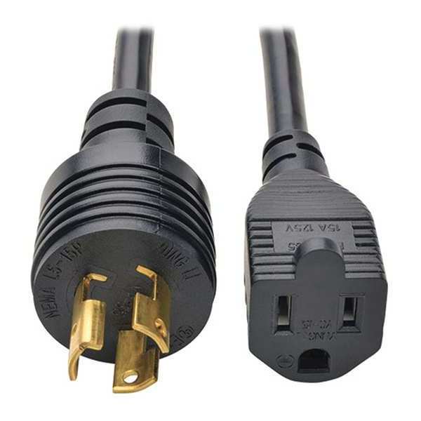 Power Cord, HD, 5-15P, 5-15R, 15A, 14AWG, 1ft