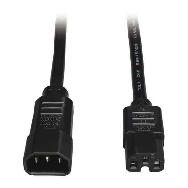 Power Cord, HD, C14 to C15, 15A, 14AWG, 6ft
