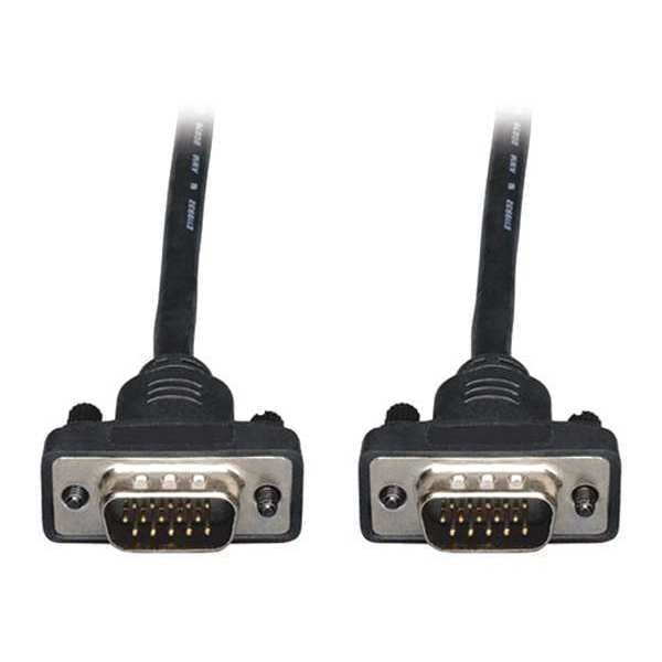 Coax Cable, VGA, HD15, Low Profile, RGB, 15ft