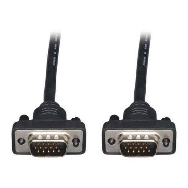Coax Cable, VGA, HD15, Low Profile, RGB, 3ft