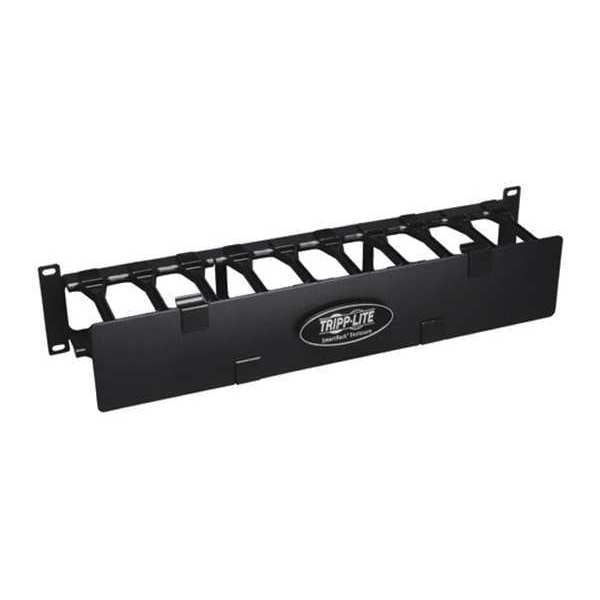 Cable Manager, Finger Duct, Dual Cover, 2U