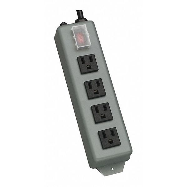 Power Strip, 4 out, industrial, 6ft cord