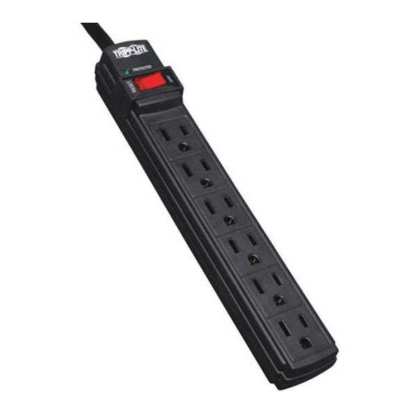 Surge, 6 Outlet, 6ft cord, 360J, Black, LED