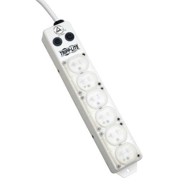 Power Strip, Hospital, 6 20A, 15ft cord