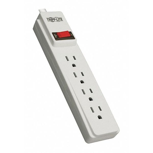 Power Strip, 4-Outlet, ABS Fire, 10ft cord