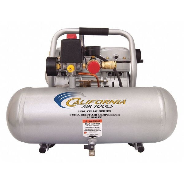 Ultra Quiet Oil-Free Industrial 2 gal 1-HP w/ Al Tank